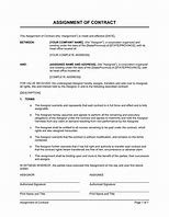 Image result for Contract Assignment Template