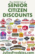 Image result for Printable List of Senior Discounts