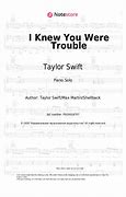 Image result for I Know You Were Trouble