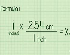 Image result for Convert Inches to Cm Equation