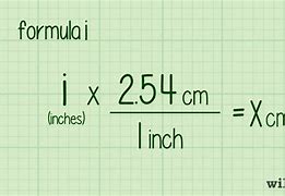 Image result for Centimeters to Inches Formula