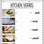Image result for Kitchen Worksheets for Kids
