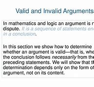 Image result for Valid and Invalid Arguments