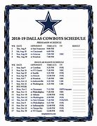 Image result for Dallas Cowboys Schedule 2018