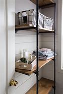 Image result for Bathroom Pipe Shelves