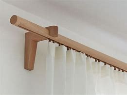 Image result for Wooden Cover for Curtain Rods