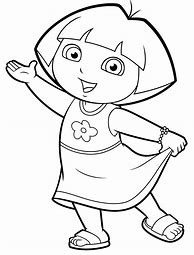 Image result for Cartoon Dora Coloring Pages