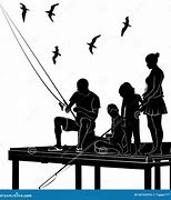 Image result for Family Fishing Silhouette