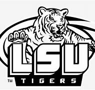 Image result for LSU Tiger Logo Black and White