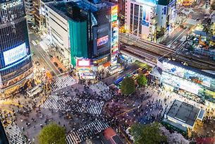 Image result for Shibuya Crossing Aerial View