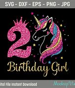 Image result for Unicorn 2nd Birthday SVG