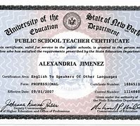 Image result for Arizona Teacher Certificate Sample