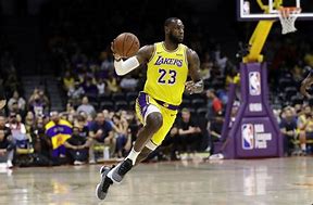 Image result for LeBron James Dribbling Lakers