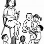 Image result for Kids Reading Clip Art Black and White