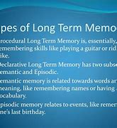 Image result for Examples of Long-Term Memory