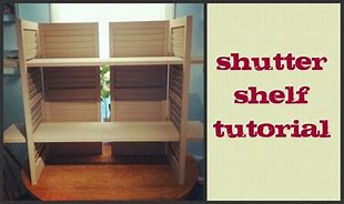 Image result for DIY Shutter Shelf Craft Booth Display