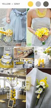 Image result for Yellow and Grey Wedding Colors