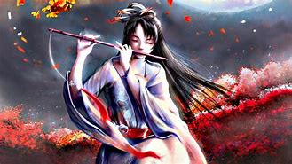 Image result for Anime Character Playing Flute
