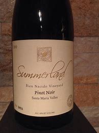Image result for Summerland Pinot Noir Santa Barbara County