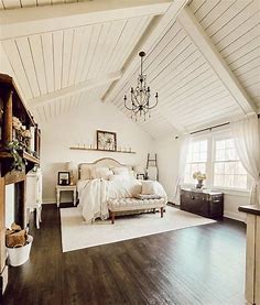 Bedroom with Tongue-and-Groove Vaulted Ceiling - Soul & Lane