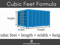 Image result for Volume to Cubic Feet
