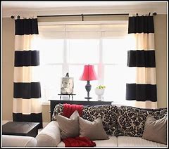 Image result for Black Horizontal Striped Curtains