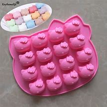 Image result for Hello Kitty Silicone Mold 16 Cavities