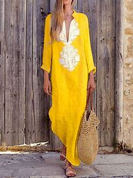 Image result for Yellow Cotton Tunics