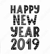 Image result for New Year 2019 Black and White