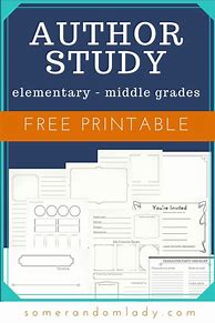 Image result for Author Study Template