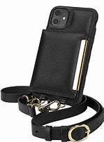 Image result for iPhone 11 Case with Card Holder and Strap for Men