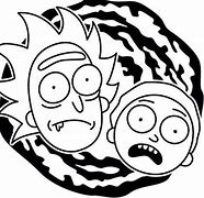 Image result for Rick and Morty Black and White