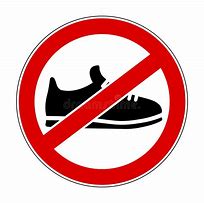 Image result for No Shoes Sign Clip Art