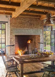 An absolutely dreamy Georgian style home in the Connecticut countryside | Georgian style homes, Primitive homes, Home fireplace