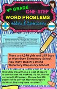 Image result for 4th Grade Word Problems Worksheets