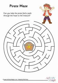 Image result for Free Printable Pirate Maze for Kids