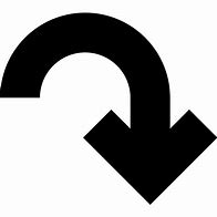 Image result for Left Curved Arrow Down