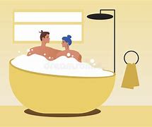 Image result for Romantic Bubble Bath Cartoon