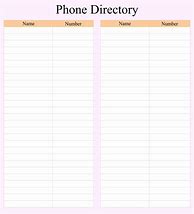 Image result for Large Print Phone Book Template