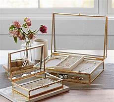 Image result for Vintage Gold Jewelry Box