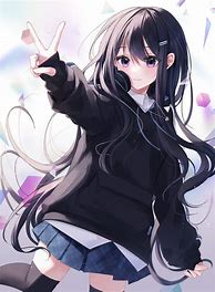 Image result for Anime Female with Black Hair