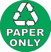 Image result for Paper Only Recycle Sign