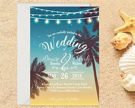 Image result for Wedding Card Beach Theme