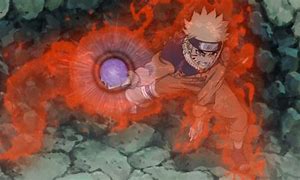Image result for Naruto Nine Tails Chakra Mode Rasengan