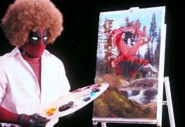 Image result for Deadpool Dressed as Bob Ross