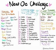 Image result for OC Drawing Challenge List