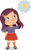 Image result for Little Girl Thinking Cartoon