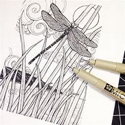 Image result for Dragonfly Pen and Ink Drawings