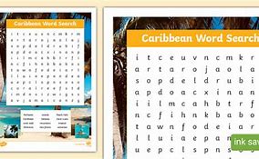 Image result for Caribbean Word Search Printable
