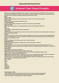 Image result for English Cheat Sheet